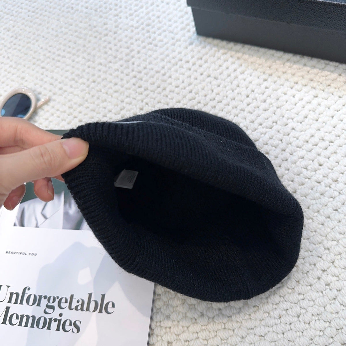 NK Knit Beanie in black