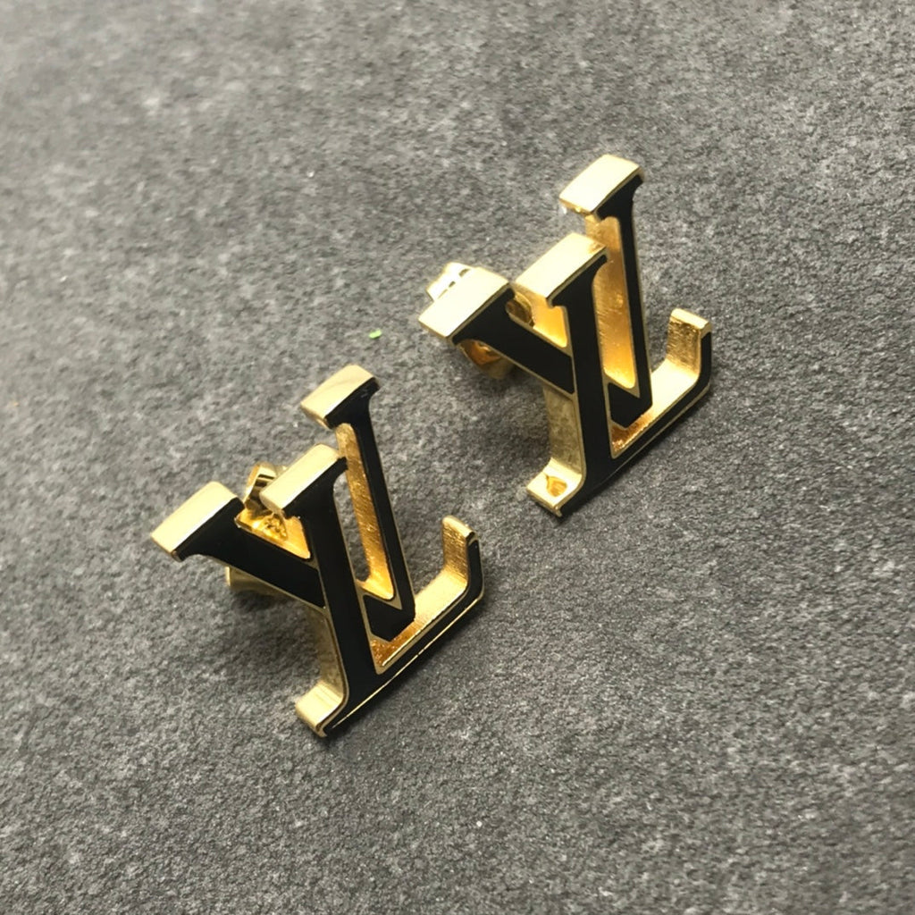 18K Louis Vuitton Iconic Black Earrings
