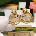 18K Double Gucci Pendant Earrings
