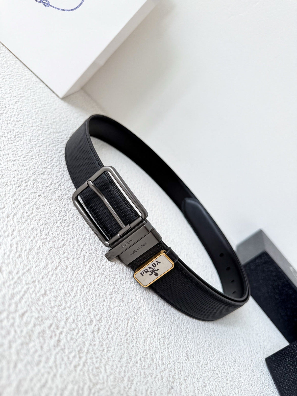 PA Designer Leather Belt Pin Buckle width 3.5cm